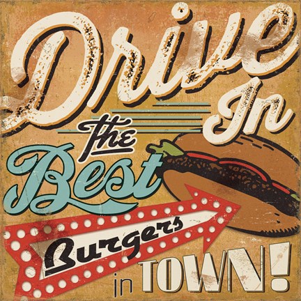 Framed Diners and Drive Ins I Print