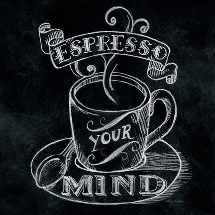 Framed Espresso Your Mind  No Border Square Print