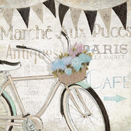 Framed French Flea Market I Print