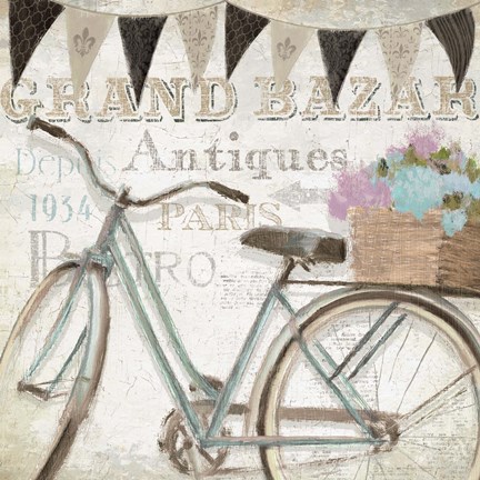 Framed French Flea Market II Print