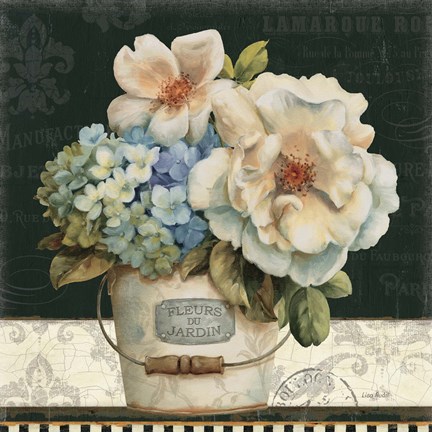 Framed French Vases I Print