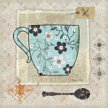 Framed Garden Cafe I Print