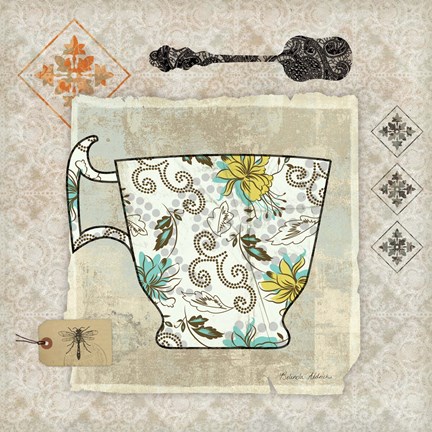 Framed Garden Cafe III Print