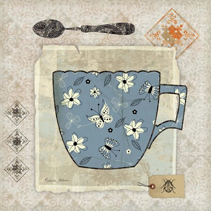 Framed Garden Cafe IV Print