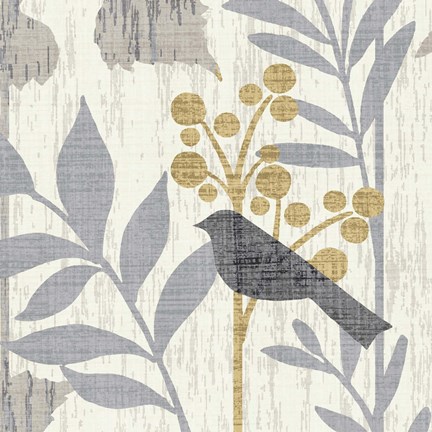 Framed Garden Leaves Square IV Print