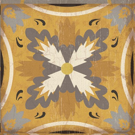 Framed Golden Glow Square XVIII Print