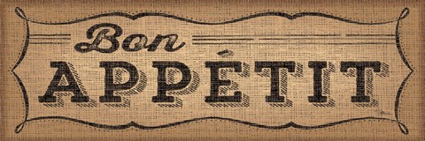 Framed La Cuisine Burlap I Print