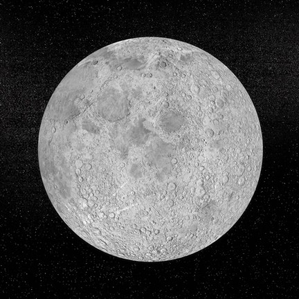 Framed Artists concept of a full moon in the universe at night Print