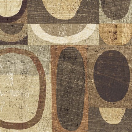 Framed Modern Geometric Neutral I Print