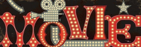 Framed Movie Lights II Print