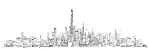 Framed New York Skyline Print