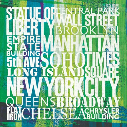 Framed New York City Life Patterns I Print