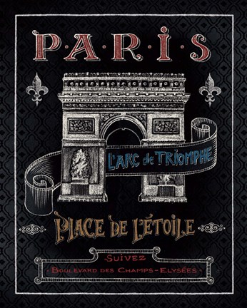 Framed Travel to Paris II Print