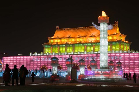 Framed Haerbin Ice and Snow World Festival, Haerbin, Heilongjiang Province, China Print