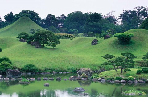 Framed Suizenji Koen, Kumamoto, Japan Print