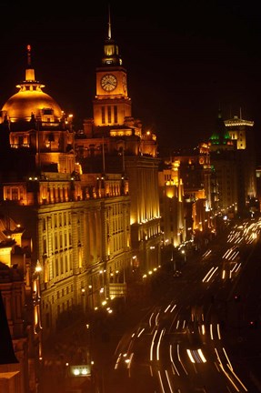 Framed Bund, Shanghai, China Print