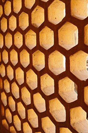 Framed Architectural details, Amber Fort, Jaipur, India Print