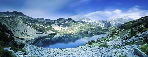 Framed View of Ribno Banderishko Lake in Pirin National Park, Bulgaria Print