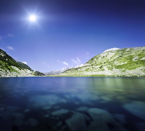 Framed Okoto Lake in the Pirin Mountains, Pirin National Park, Bulgaria Print