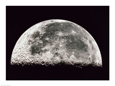 Framed Close-up of a Half Moon Print
