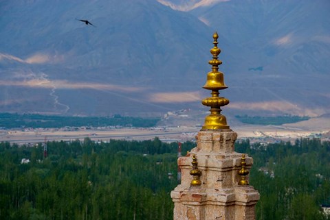 Framed India, Ladakh, Leh, Gonpa Soma Jokhang spire, Print