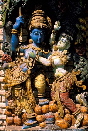 Framed Hindu Temple, Bangalore, India Print