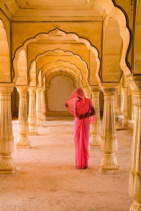 Framed Arches, Amber Fort temple, Rajasthan Jaipur India Print