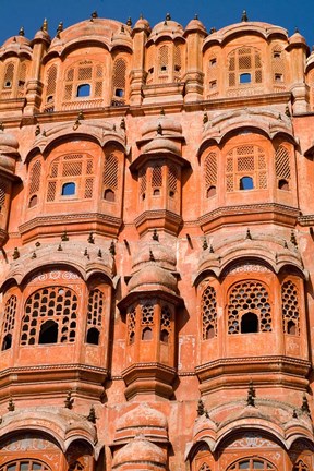 Framed Wind Palace in Downtown Center of the Pink City, Jaipur, Rajasthan, India Print