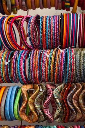 Framed Bracelets, Pushkar, Rajasthan, India. Print