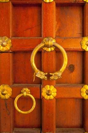 Framed Ornate door at the City Palace, Udaipur, Rajasthan, India Print