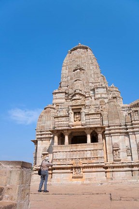 Framed Jain Temple in Chittorgarh Fort, Rajasthan, India Print