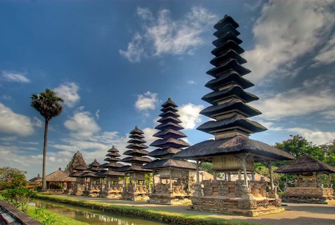 Framed Scenic of Pura Taman Ayun temple, Mengwi, Bali, Indonesia Print