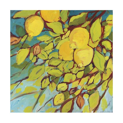 Framed Lemons Above Print