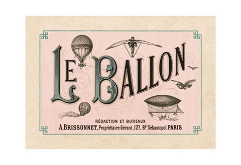 Framed Le Ballon, ca. 1883 Print