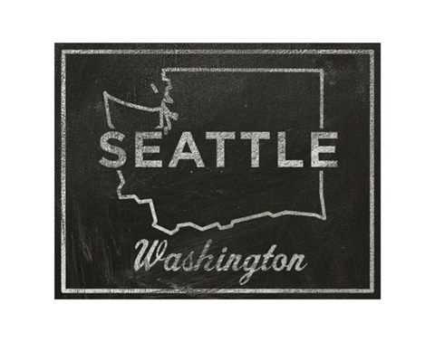 Framed Seattle, Washington Print