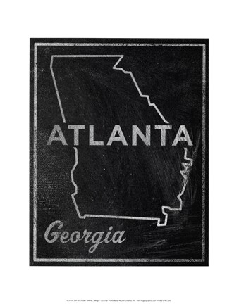 Framed Atlanta, Georgia Print