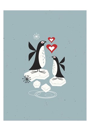 Framed Penguin Love Print