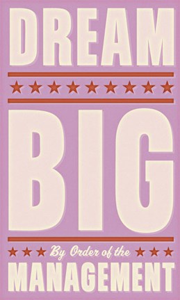 Framed Dream Big (pink) Print