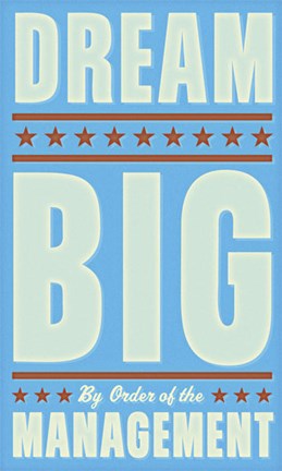 Framed Dream Big (blue) Print