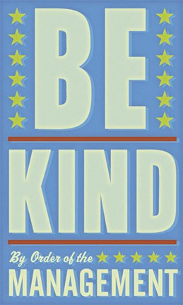 Framed Be Kind Print