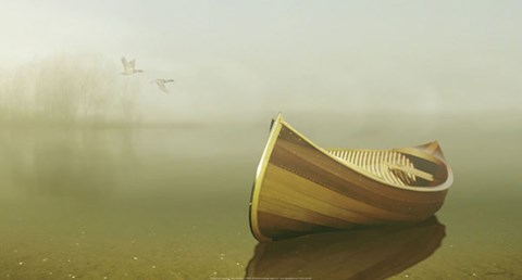 Framed Alone in the Mist 2 Print