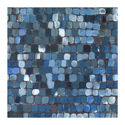 Framed Cobalt Cobbles Print