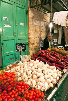 Framed Machne Yehuda Market, Jerusalem, Israel Print