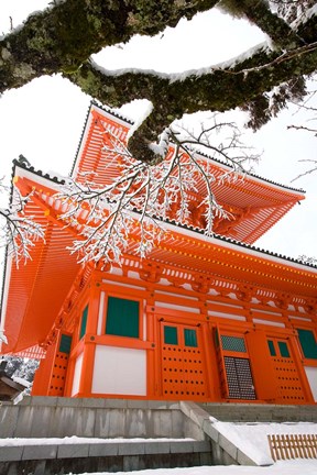 Framed Temple, Koyason Region, Japan Print