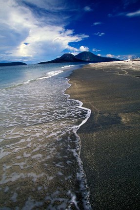 Framed Asia, Indonesia, Krakatau Volcano Beach scene Print