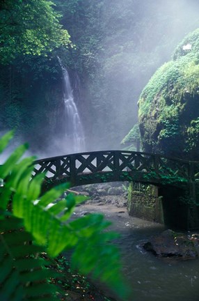 Framed Air Teriun Kali Waterfall , North Sulawesi, Indonesia Print