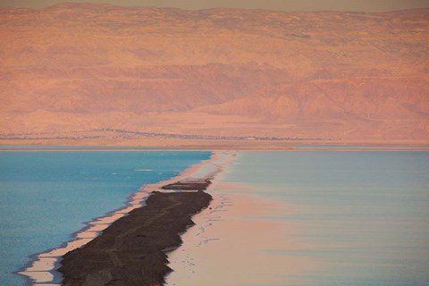 Framed Israel, Dead Sea, Ein Bokek, Dead Sea, dusk Print