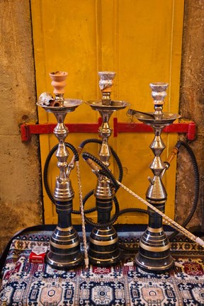 Framed Sheesha pipes, Jerusalem, Israel Print