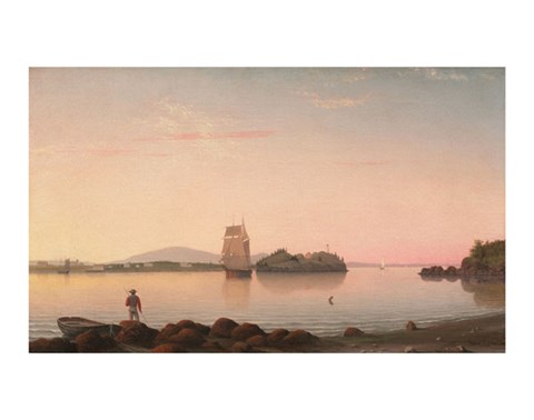 Framed Owl&#39;s Head, Penobscot Bay, Maine, 1862 Print