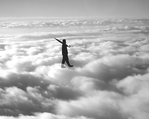 Framed Walk in the Clouds Print